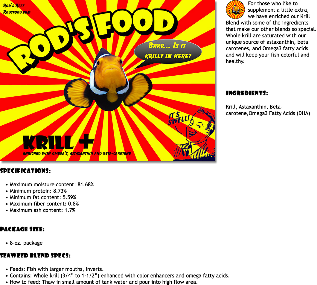 Rods Food Krill + Blend